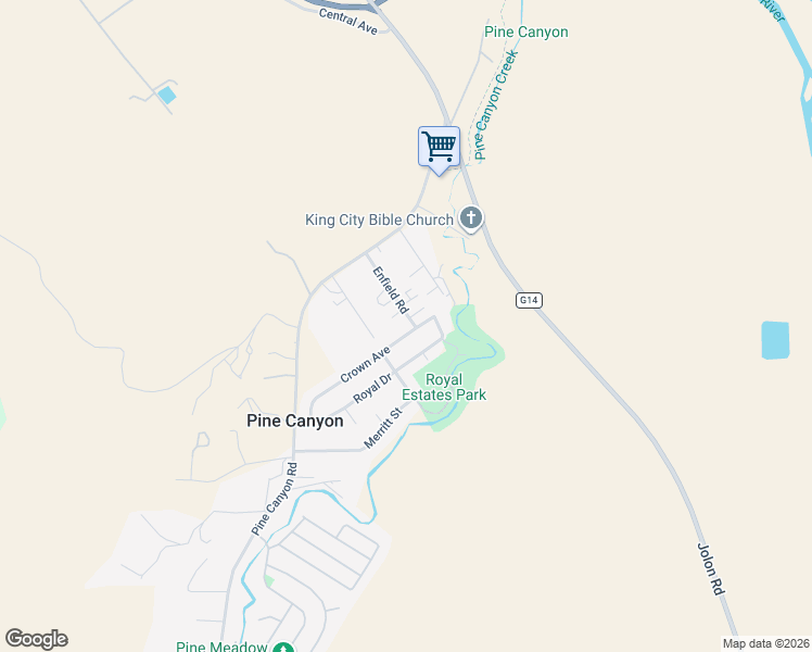 map of restaurants, bars, coffee shops, grocery stores, and more near 45485 Enfield Road in King City