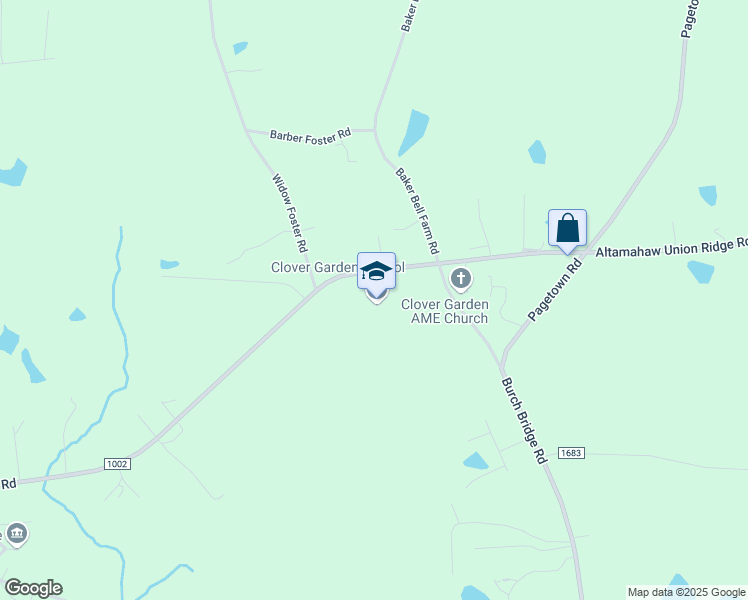 map of restaurants, bars, coffee shops, grocery stores, and more near 2454 Altamahaw Union Ridge Road in Burlington