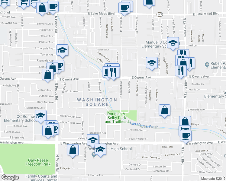 map of restaurants, bars, coffee shops, grocery stores, and more near 3952 Danny Melamed Avenue in Las Vegas