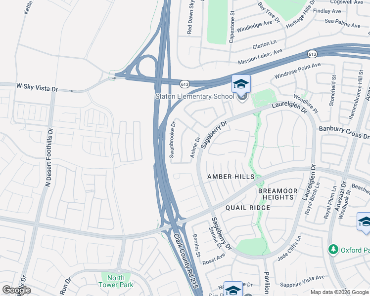 map of restaurants, bars, coffee shops, grocery stores, and more near 1325 Dream Bridge Drive in Las Vegas