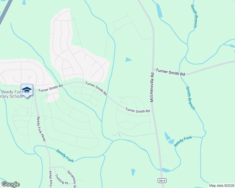map of restaurants, bars, coffee shops, grocery stores, and more near Turner Smith Road in Greensboro