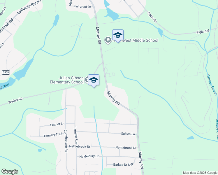 map of restaurants, bars, coffee shops, grocery stores, and more near 5375 Murray Road in Winston-Salem