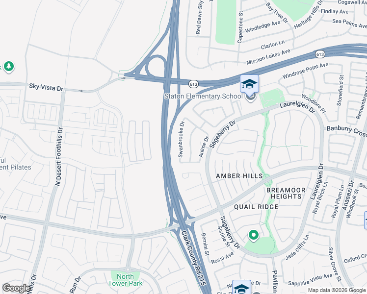 map of restaurants, bars, coffee shops, grocery stores, and more near 1325 Dream Bridge Drive in Las Vegas