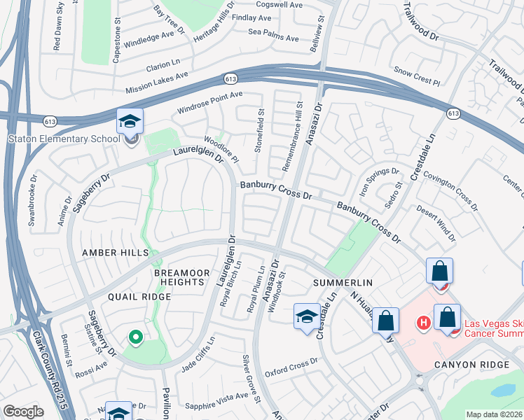 map of restaurants, bars, coffee shops, grocery stores, and more near 10621 Englewood Cliffs Avenue in Las Vegas