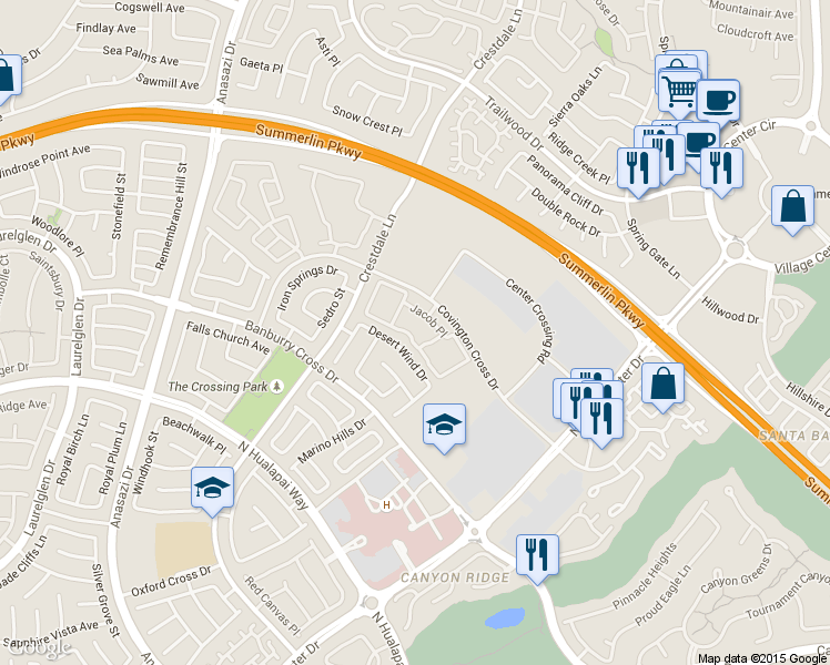 map of restaurants, bars, coffee shops, grocery stores, and more near 10108 Jacob Place in Las Vegas