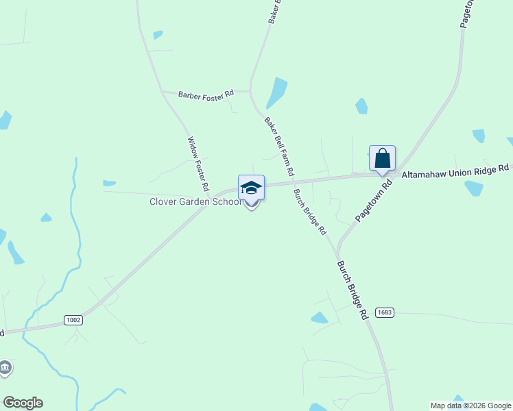 map of restaurants, bars, coffee shops, grocery stores, and more near 2456 Altamahaw Union Ridge Road in Burlington