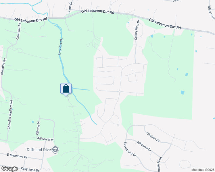 map of restaurants, bars, coffee shops, grocery stores, and more near 1624 Southampton Way in Mt. Juliet
