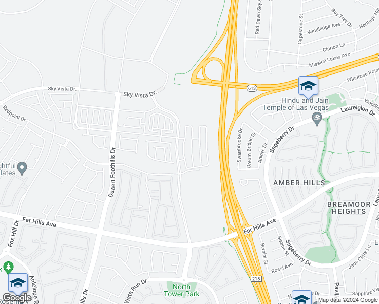 map of restaurants, bars, coffee shops, grocery stores, and more near 600 Carriage Hill Drive in Las Vegas