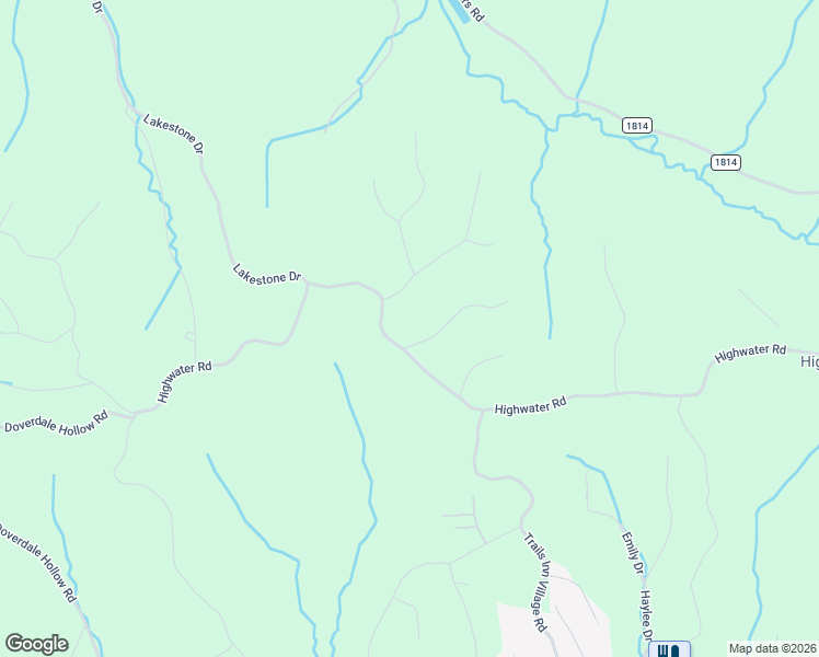 map of restaurants, bars, coffee shops, grocery stores, and more near Highwater Road in Waverly