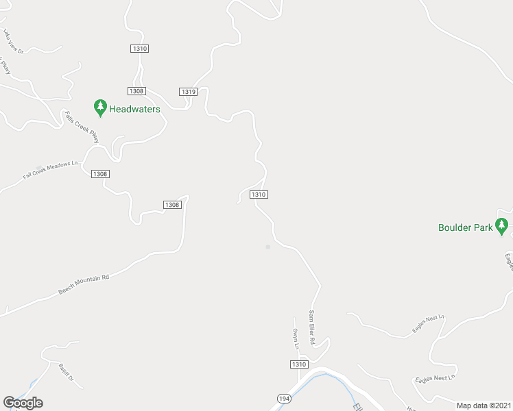 map of restaurants, bars, coffee shops, grocery stores, and more near Sam Eller Road in Elk Park