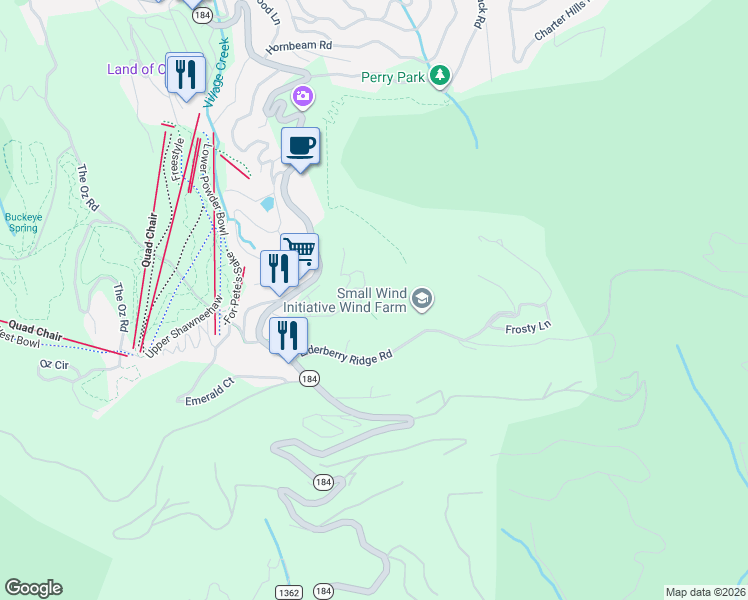map of restaurants, bars, coffee shops, grocery stores, and more near 301 Pinnacle Inn Road in Beech Mountain