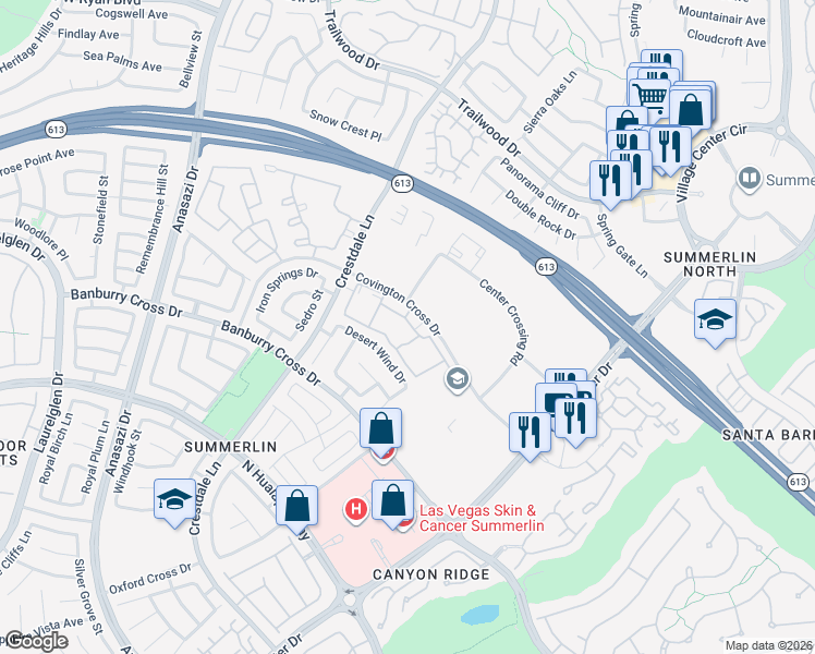 map of restaurants, bars, coffee shops, grocery stores, and more near 10113 Jacob Place in Las Vegas