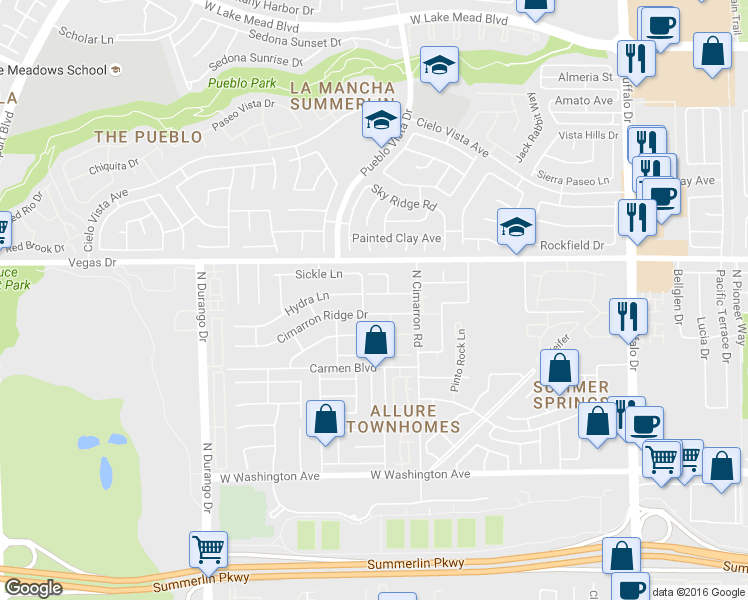 map of restaurants, bars, coffee shops, grocery stores, and more near 8029 Celestial Avenue in Las Vegas