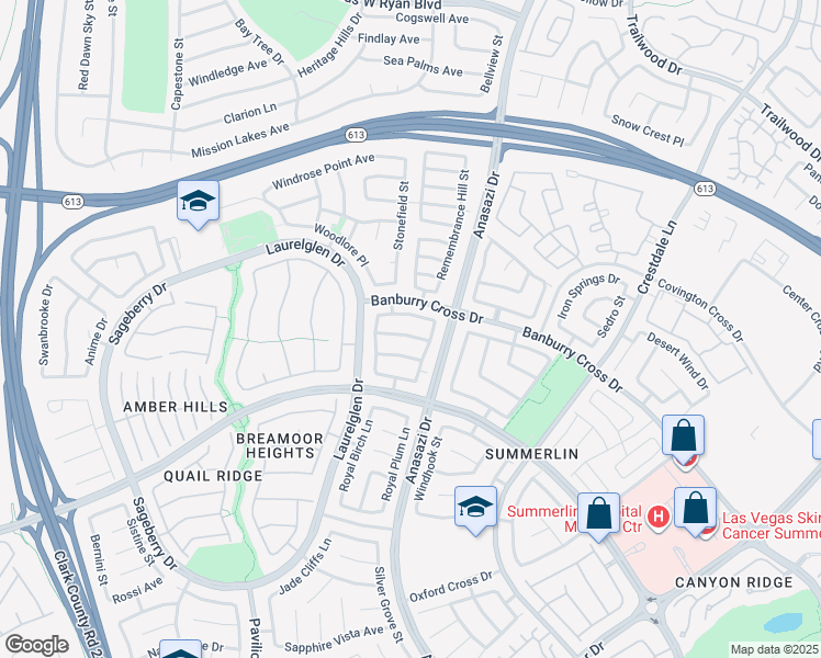 map of restaurants, bars, coffee shops, grocery stores, and more near 10616 Englewood Cliffs Avenue in Las Vegas