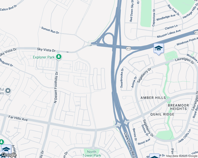 map of restaurants, bars, coffee shops, grocery stores, and more near 600 Carriage Hill Drive in Las Vegas