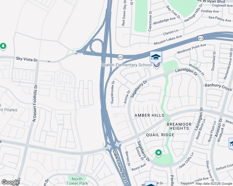 map of restaurants, bars, coffee shops, grocery stores, and more near 1325 Dream Bridge Drive in Las Vegas