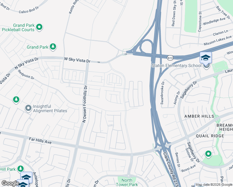 map of restaurants, bars, coffee shops, grocery stores, and more near 11557 Alpine Cove Avenue in Las Vegas