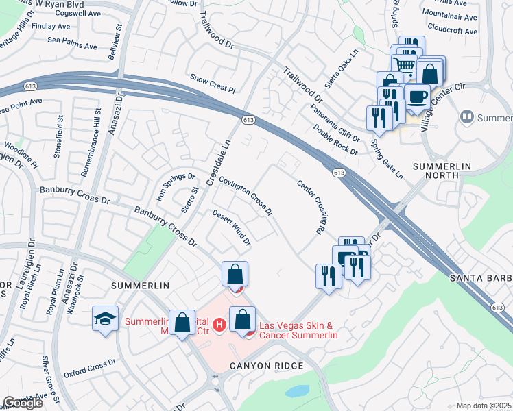 map of restaurants, bars, coffee shops, grocery stores, and more near 10108 Jacob Place in Las Vegas
