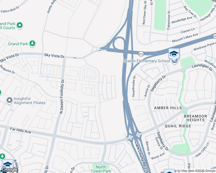 map of restaurants, bars, coffee shops, grocery stores, and more near 600 North Carriage Hill Drive in Las Vegas