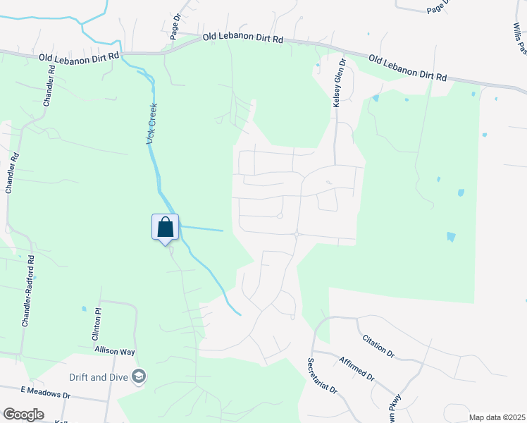 map of restaurants, bars, coffee shops, grocery stores, and more near 1624 Southampton Way in Mt. Juliet