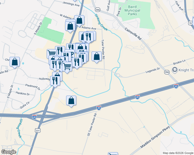 map of restaurants, bars, coffee shops, grocery stores, and more near in Lebanon
