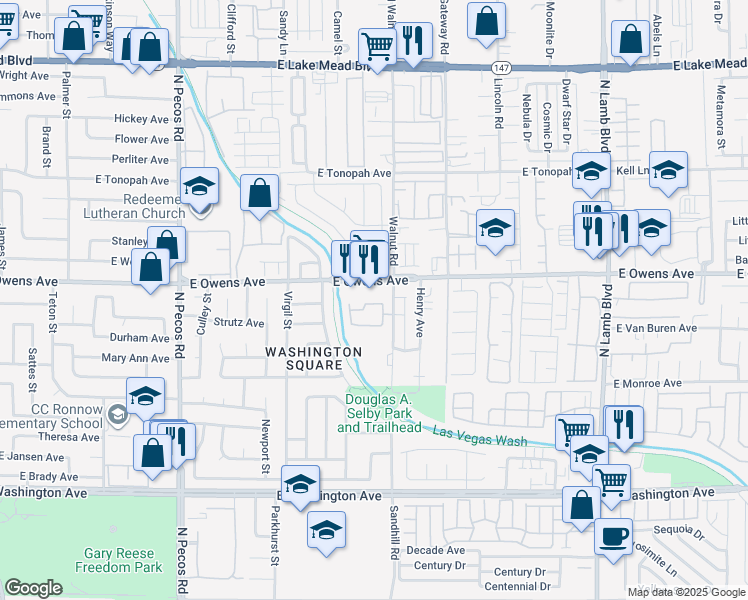 map of restaurants, bars, coffee shops, grocery stores, and more near 3952 Danny Melamed Avenue in Las Vegas