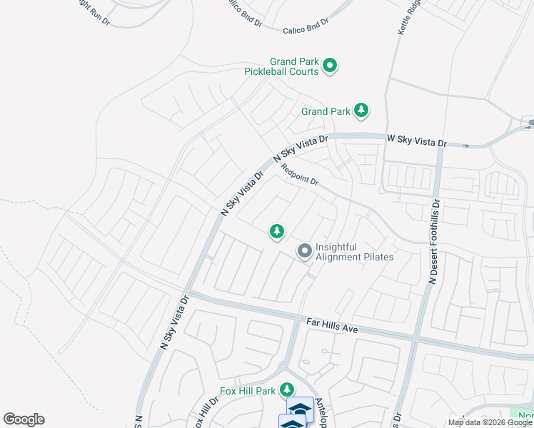 map of restaurants, bars, coffee shops, grocery stores, and more near Crown Mesa Ave in Las Vegas