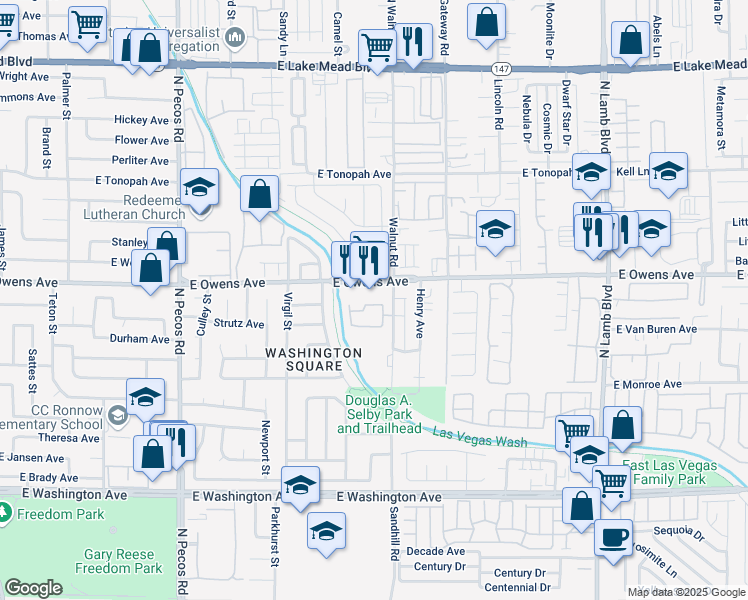 map of restaurants, bars, coffee shops, grocery stores, and more near 3964 Danny Melamed Avenue in Las Vegas