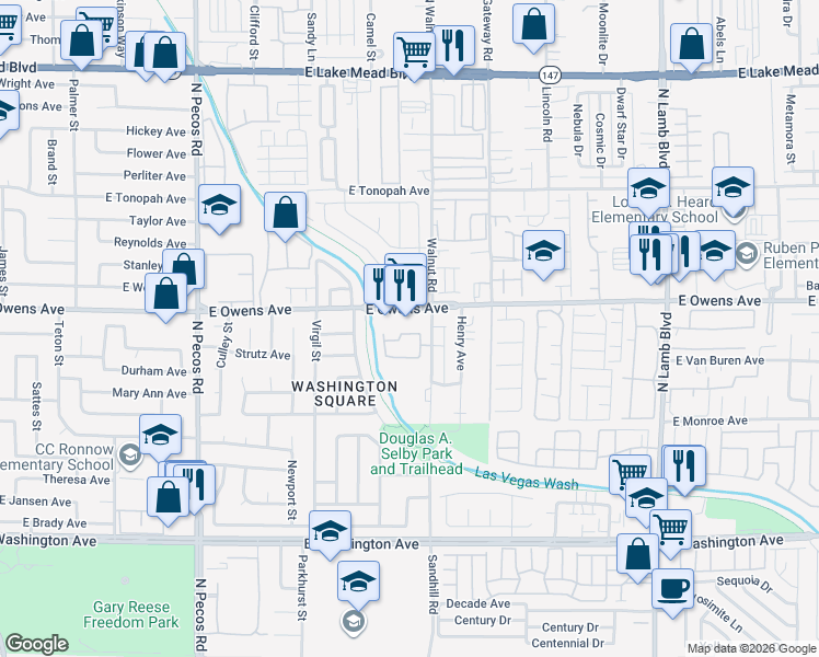 map of restaurants, bars, coffee shops, grocery stores, and more near 3964 Danny Melamed Avenue in Las Vegas