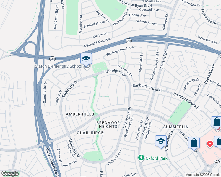 map of restaurants, bars, coffee shops, grocery stores, and more near 1412 Chambolle Court in Las Vegas