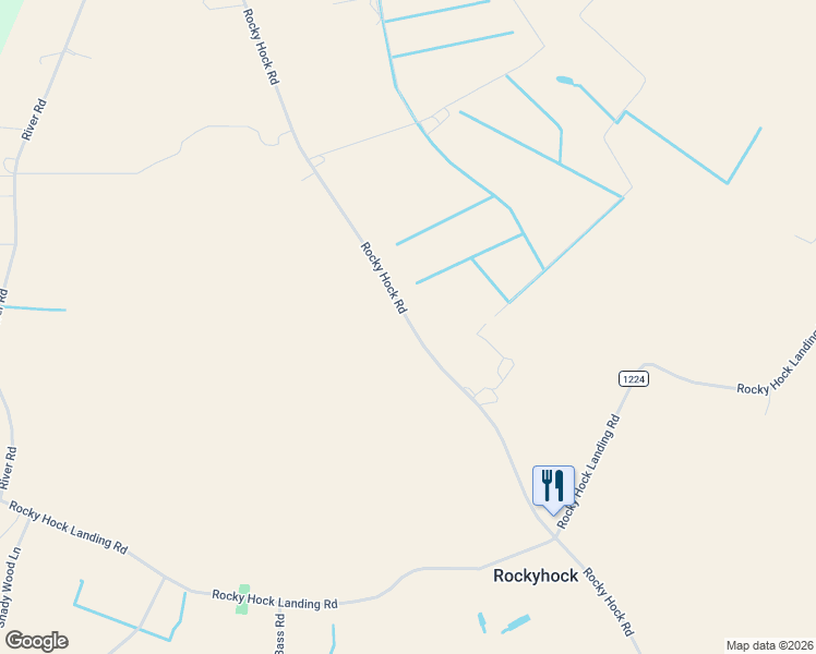 map of restaurants, bars, coffee shops, grocery stores, and more near 2803-2833 Rocky Hock Road in Edenton