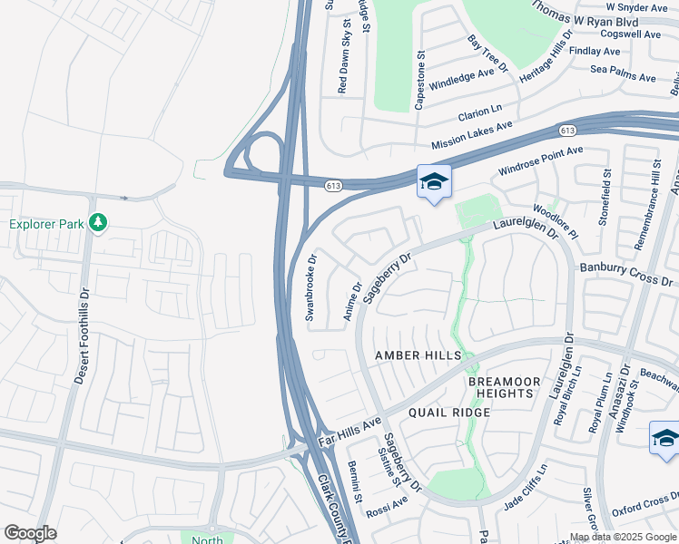 map of restaurants, bars, coffee shops, grocery stores, and more near 1428 Dream Bridge Drive in Las Vegas