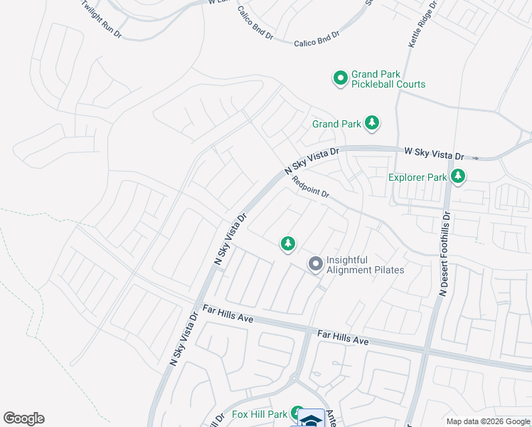 map of restaurants, bars, coffee shops, grocery stores, and more near 12350 Far Hills Avenue in Las Vegas