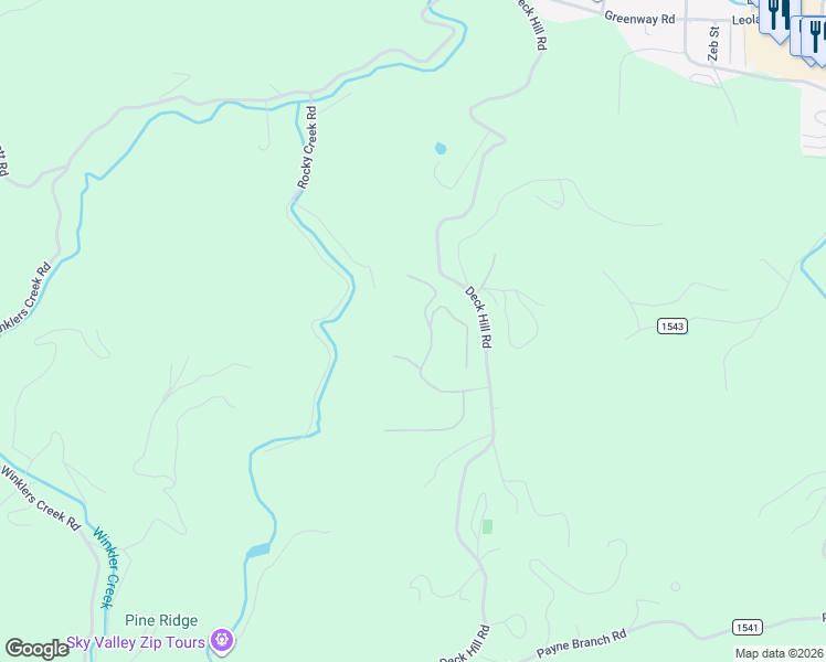 map of restaurants, bars, coffee shops, grocery stores, and more near 140 Bear Cubs Trail in Boone