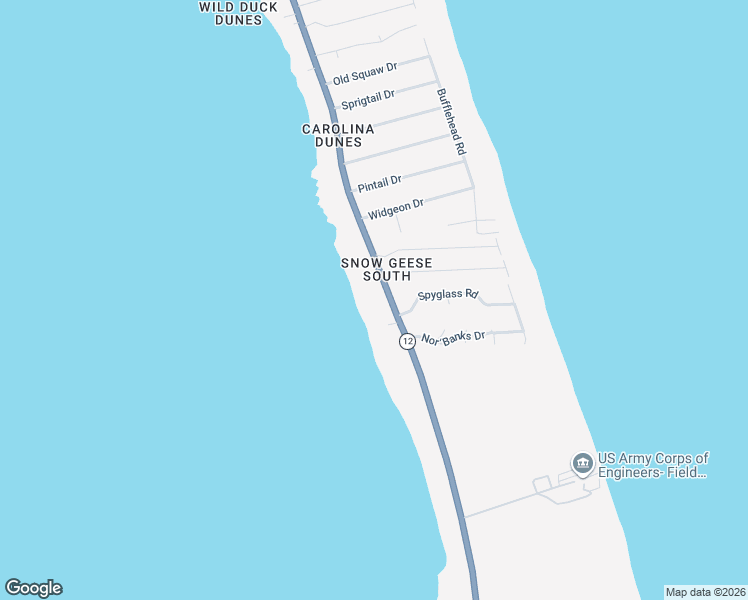 map of restaurants, bars, coffee shops, grocery stores, and more near 1322 Duck Road in Kitty Hawk