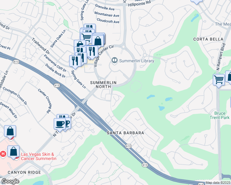 map of restaurants, bars, coffee shops, grocery stores, and more near 9430 Laguna Niguel Drive in Las Vegas