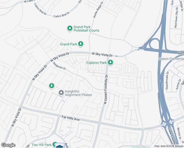 map of restaurants, bars, coffee shops, grocery stores, and more near 635 Fortis Creek Street in Las Vegas