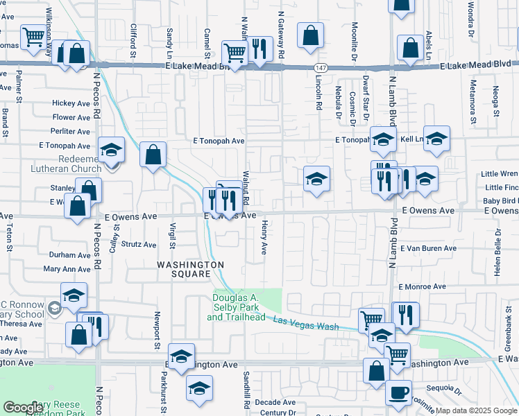 map of restaurants, bars, coffee shops, grocery stores, and more near 3935 Pocket Watch Avenue in Las Vegas