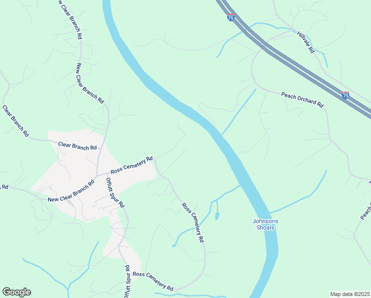 map of restaurants, bars, coffee shops, grocery stores, and more near 259 Ross Cemetery Road in Rocky Top