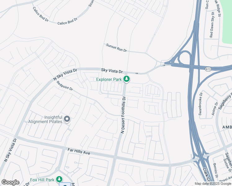 map of restaurants, bars, coffee shops, grocery stores, and more near 635 Grey Saker Street in Las Vegas