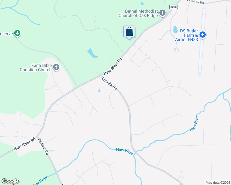 map of restaurants, bars, coffee shops, grocery stores, and more near 7114 Harper Ridge Court in Oak Ridge