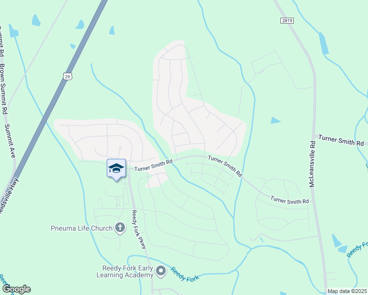 map of restaurants, bars, coffee shops, grocery stores, and more near 104 Holstein Lane in Greensboro