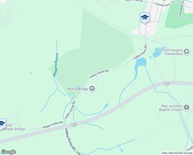 map of restaurants, bars, coffee shops, grocery stores, and more near 1169-1229 Valley Home Road in Morristown
