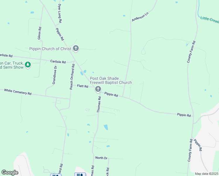 map of restaurants, bars, coffee shops, grocery stores, and more near 1367 Pippin Road in Cookeville