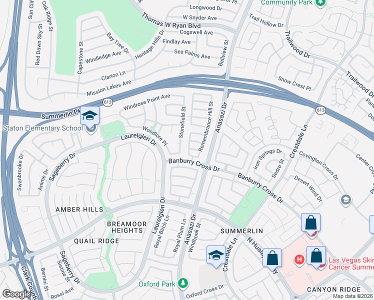 map of restaurants, bars, coffee shops, grocery stores, and more near 1508 Stonefield Street in Las Vegas