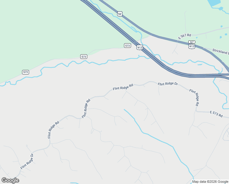 map of restaurants, bars, coffee shops, grocery stores, and more near 16230 Flint Ridge Road in Colcord