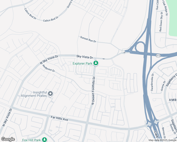 map of restaurants, bars, coffee shops, grocery stores, and more near 635 Grey Saker Street in Las Vegas