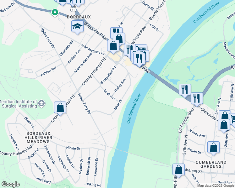 map of restaurants, bars, coffee shops, grocery stores, and more near 1806 Hailey Avenue in Nashville