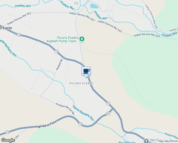 map of restaurants, bars, coffee shops, grocery stores, and more near 1338 New Mexico 75 in Peñasco