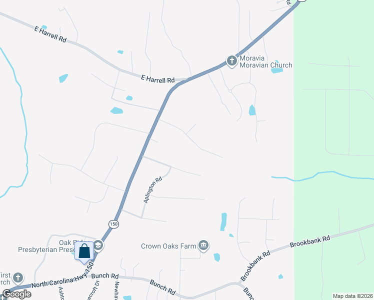 map of restaurants, bars, coffee shops, grocery stores, and more near 2842 Oak Ridge Rd in Oak Ridge